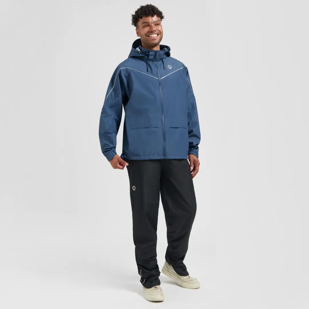 Rogelli Commuter Essential Regenpak - Zwart/Blauw