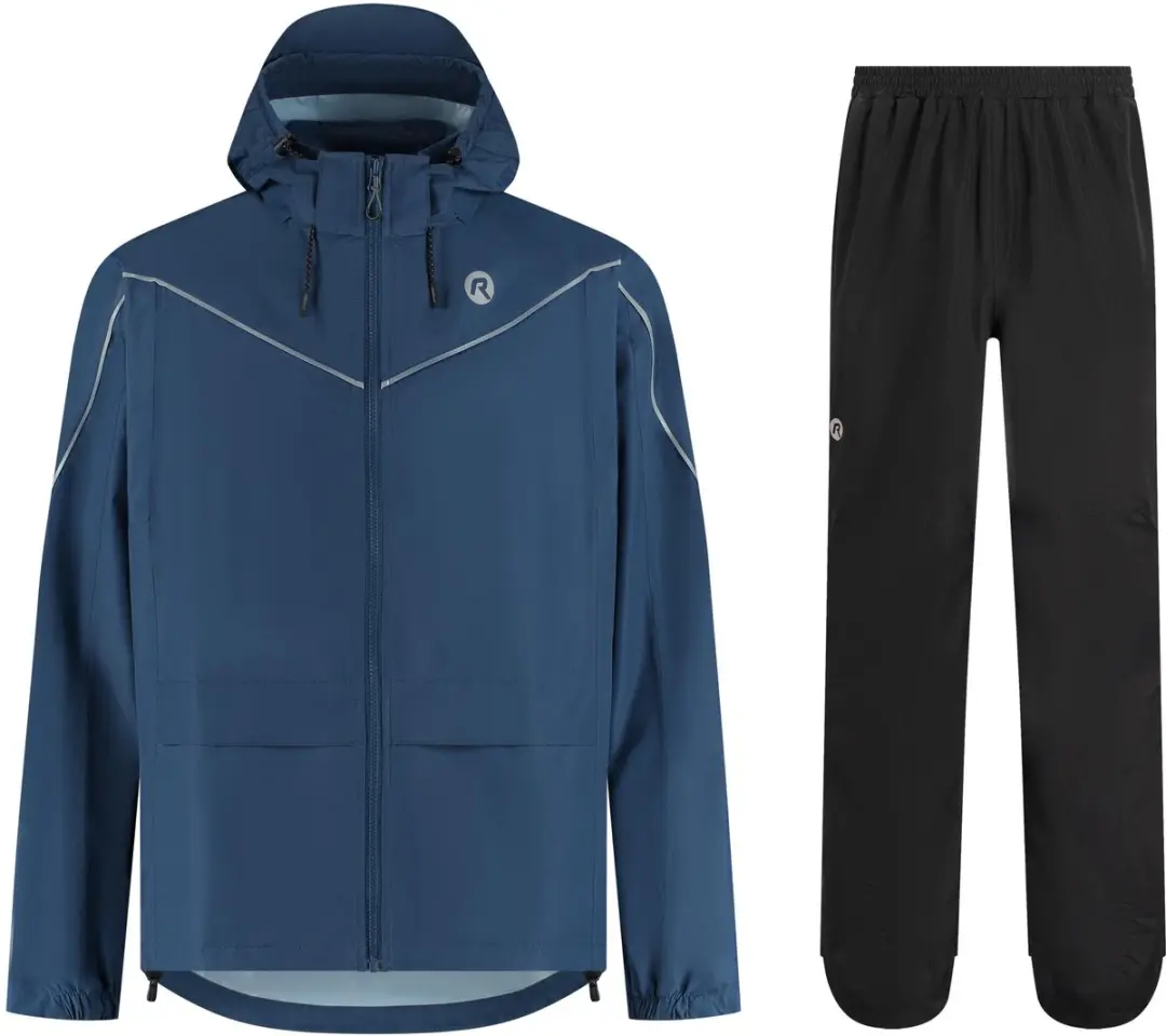 Rogelli Commuter Essential Regenpak - Zwart/Blauw