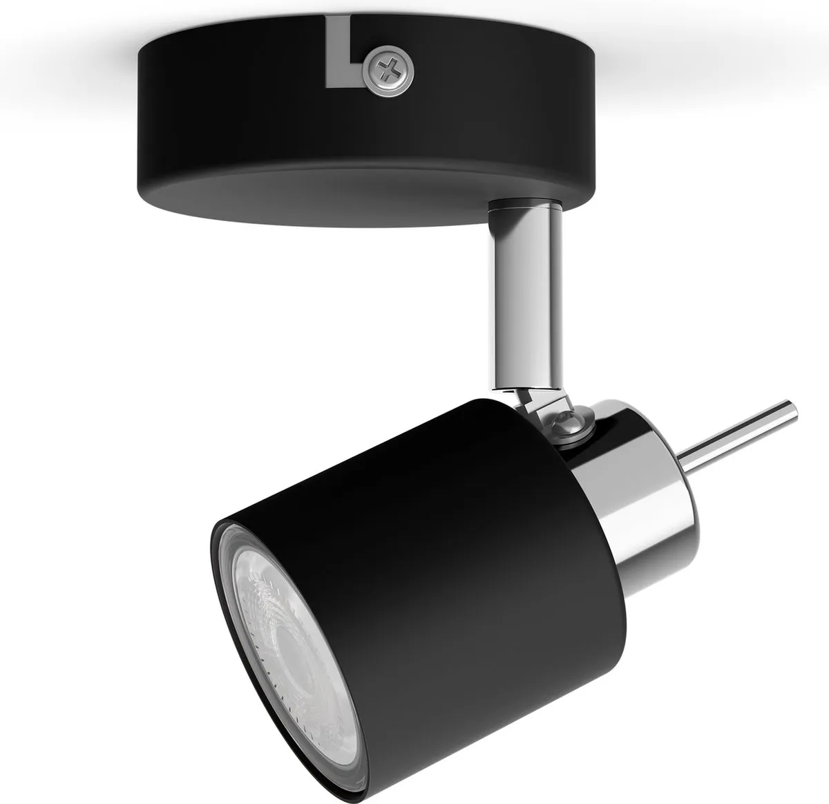 Philips Meranti Opbouwspot GU10 - 4,8W Warmwit - Zwart