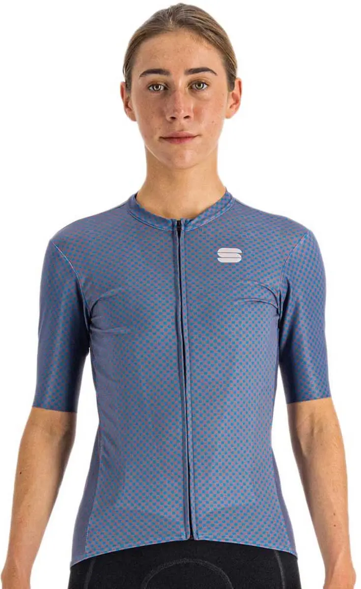 Sportful CHECKMATE Fietsshirt Dames Berry Blue Mauve