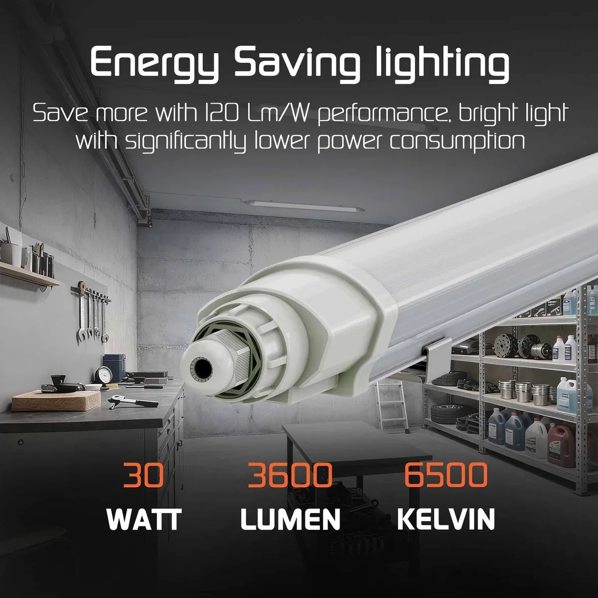 LEDVION LED Armatuur 120cm 30W 6500K - IP65