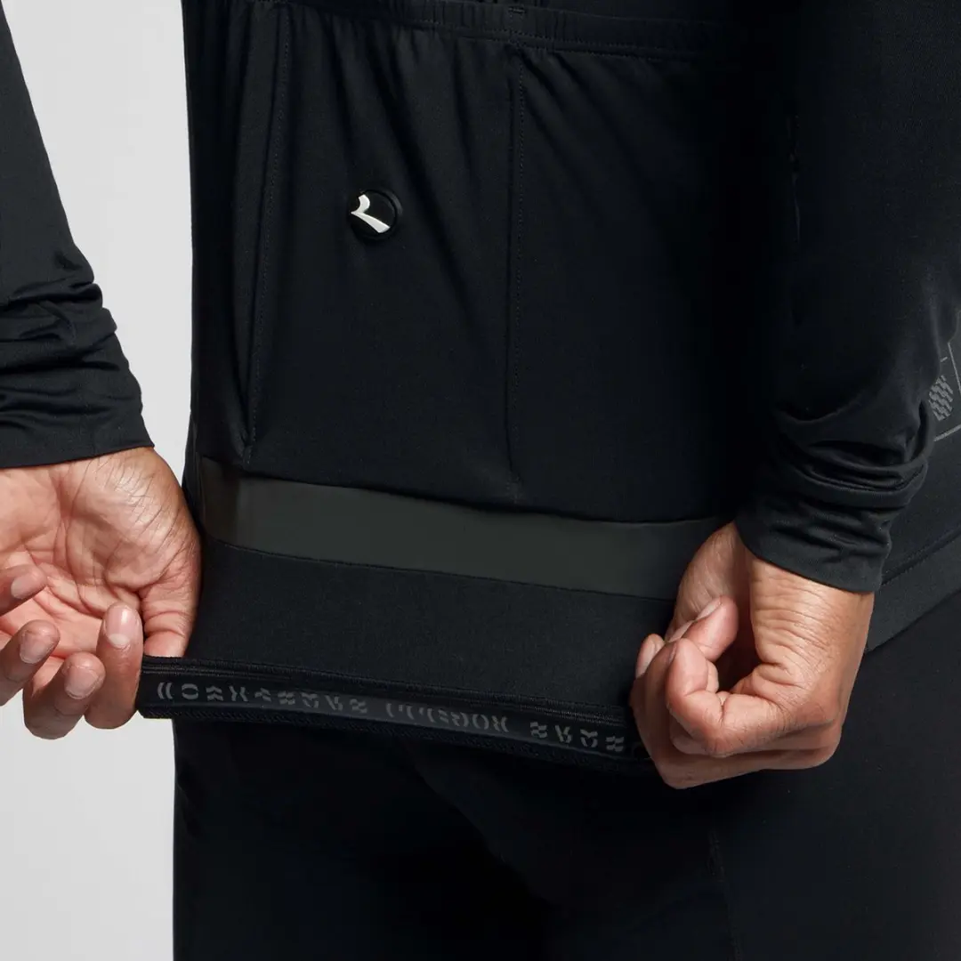 Rogelli Essential Light Heren Fietsshirt Lange Mouw - Zwart XXXL