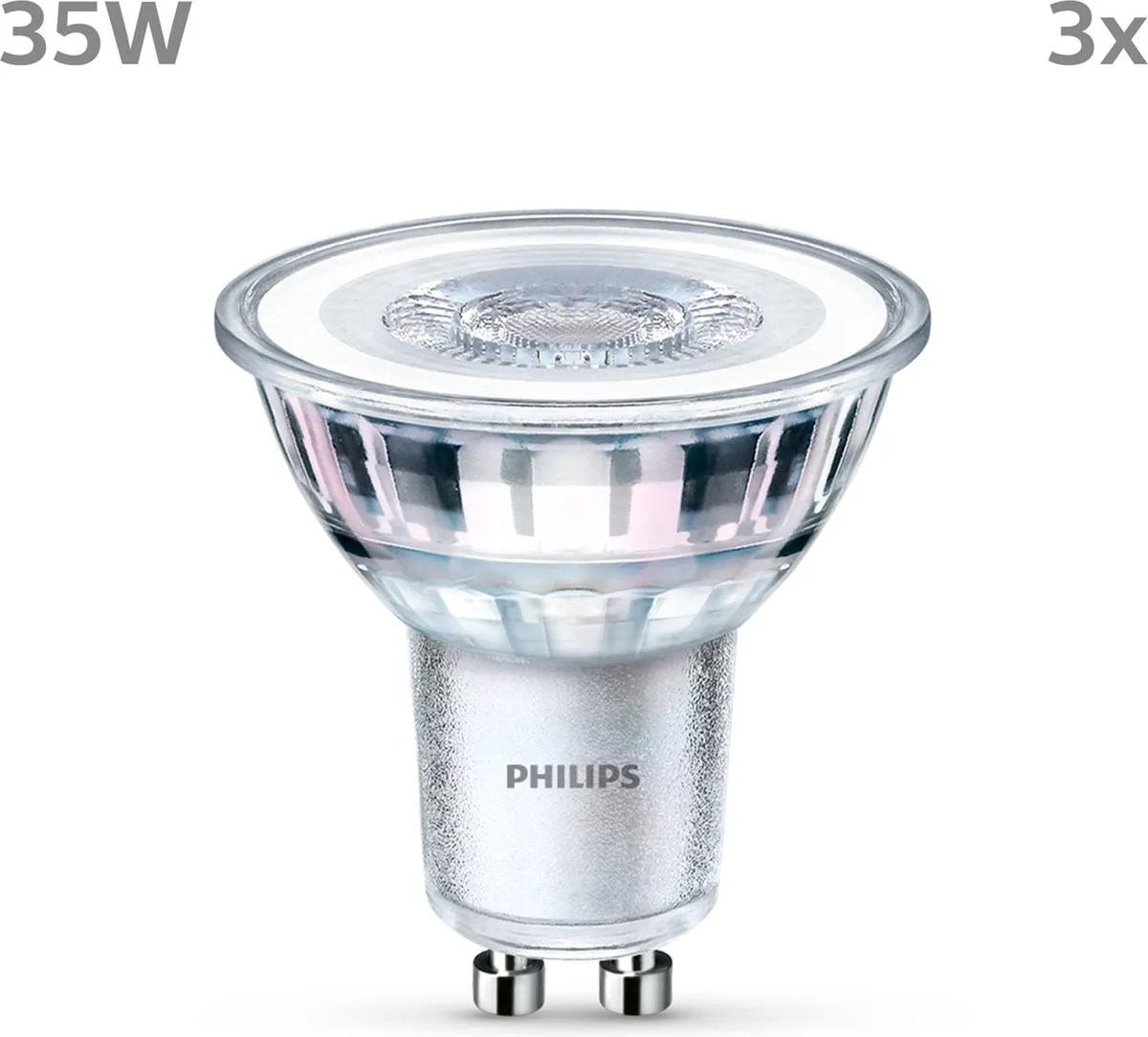 Philips LED Spot GU10 Warmwit 3.5W - 3 Stuks