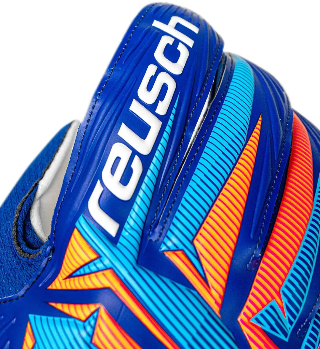 Reusch Attrakt Solid Keepershandschoenen 9.5 - Sharpblauw/Wit/Shock Oranje