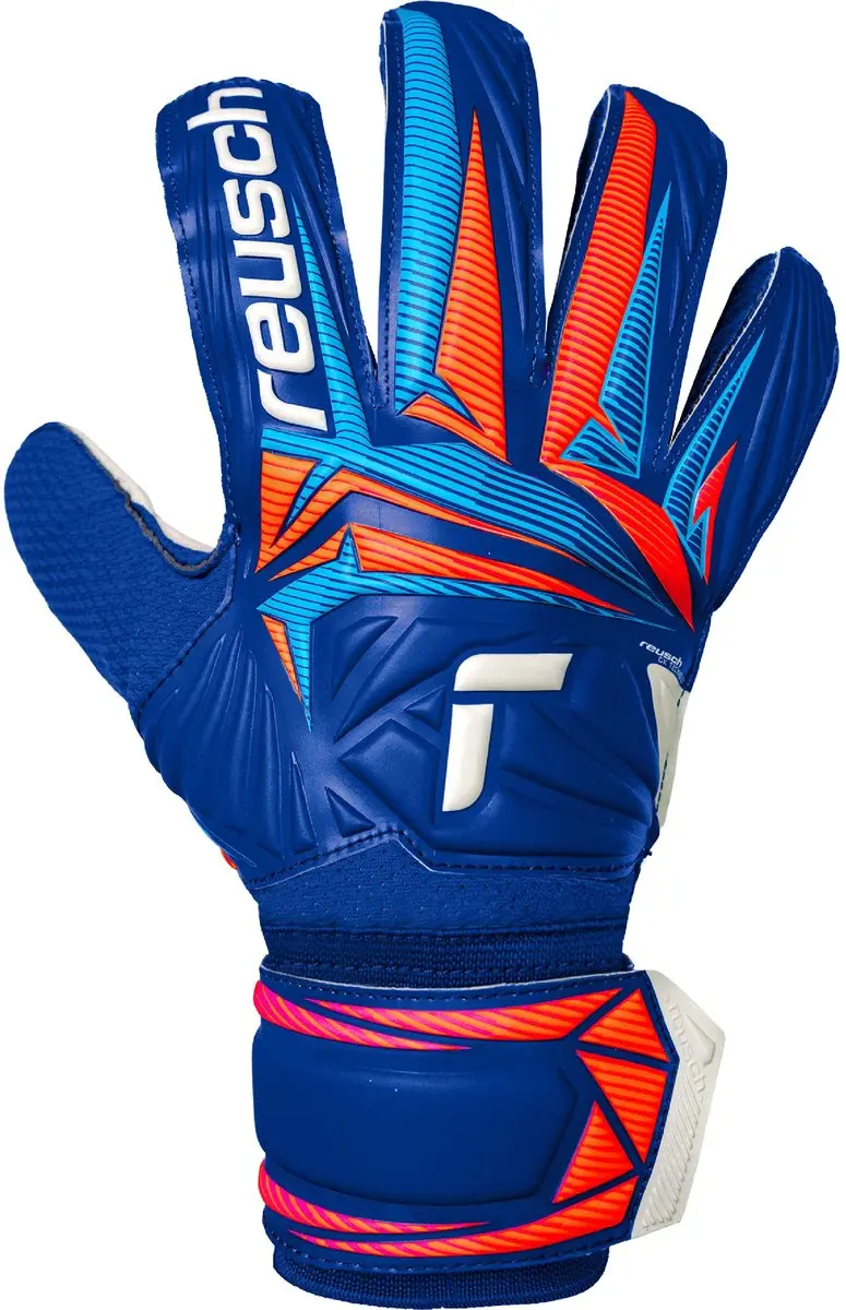 Reusch Attrakt Solid Keepershandschoenen 9.5 - Sharpblauw/Wit/Shock Oranje