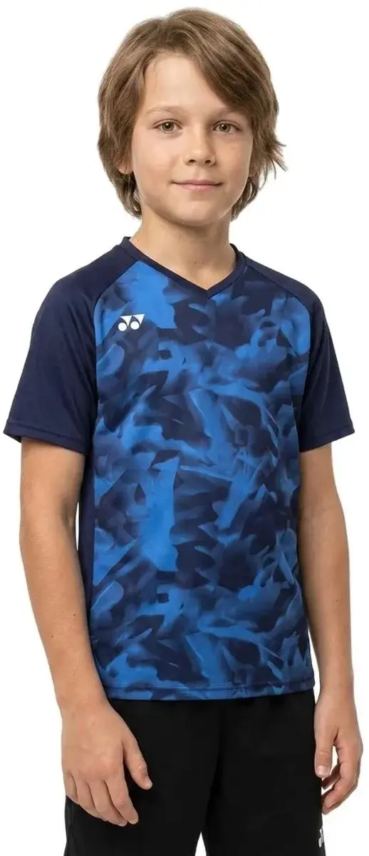 Yonex Yj0033ex Korte Mouw Poloshirt Blauw 150 cm Kinderen