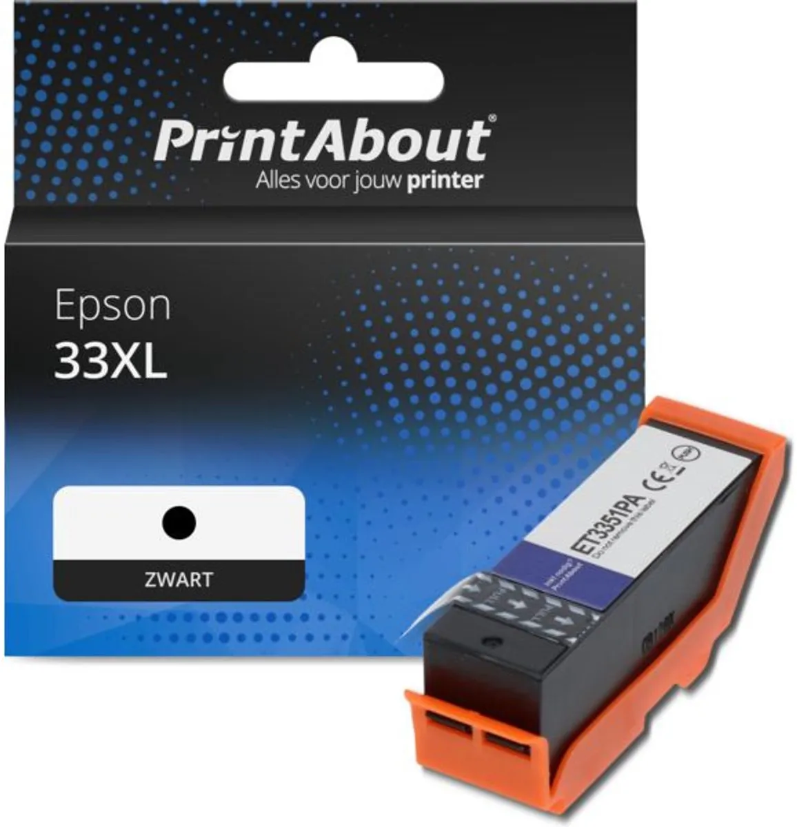 PrintAbout Epson 33XL C13T33514012-PA Inktcartridge - Zwart