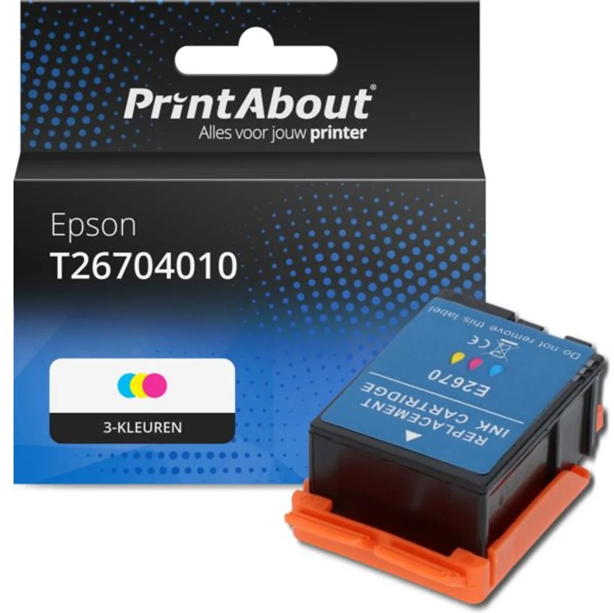 PrintAbout Inktcartridge T26704010 3-kleuren - XL - 360 pagina's - Epson