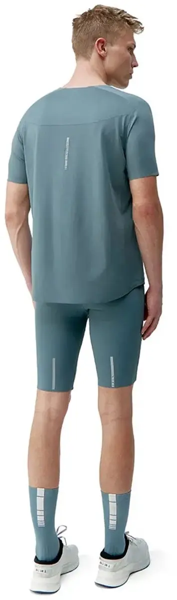 Born Living Yoga Vostok T-shirt - L - Blauw/Grijs Groen