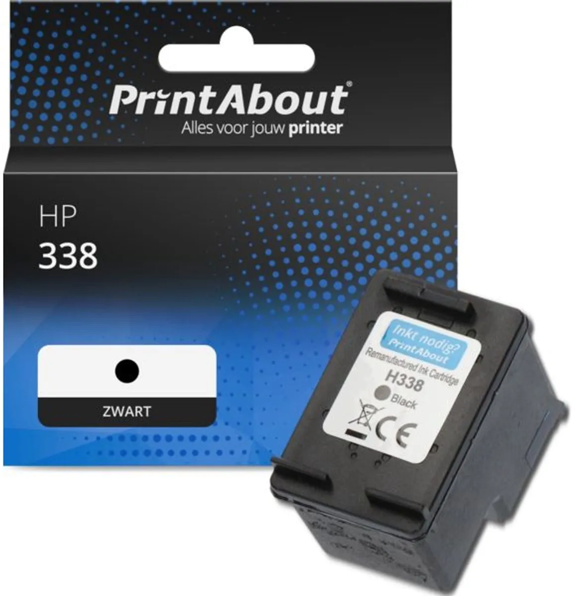 PrintAbout HP 338 C8765EE Inktcartridge Zwart