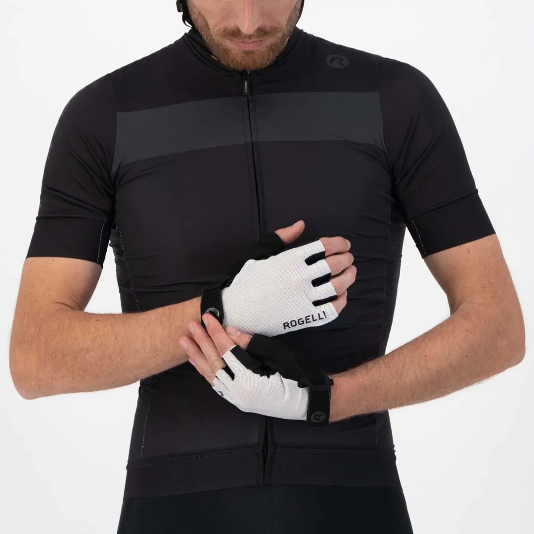 Rogelli Core Heren Fietshandschoenen M - Korte vingers - Wit - afbeelding 4 van 6