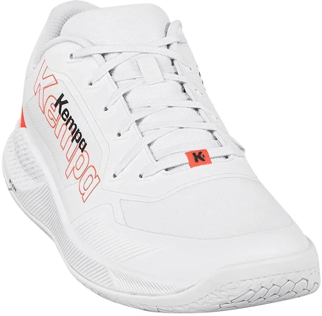 Kempa Kourtfly Three Handbalschoenen 50 - Weiß/Schwarz/Fluo Rot - afbeelding 3 van 6