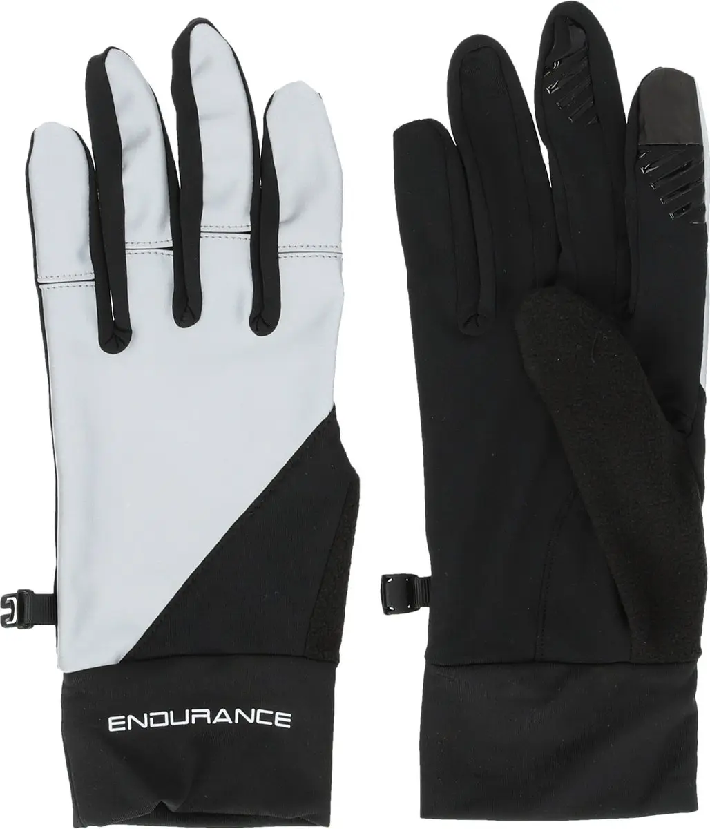 ENDURANCE Hardloop Handschoenen - L - Reflecterend Zwart