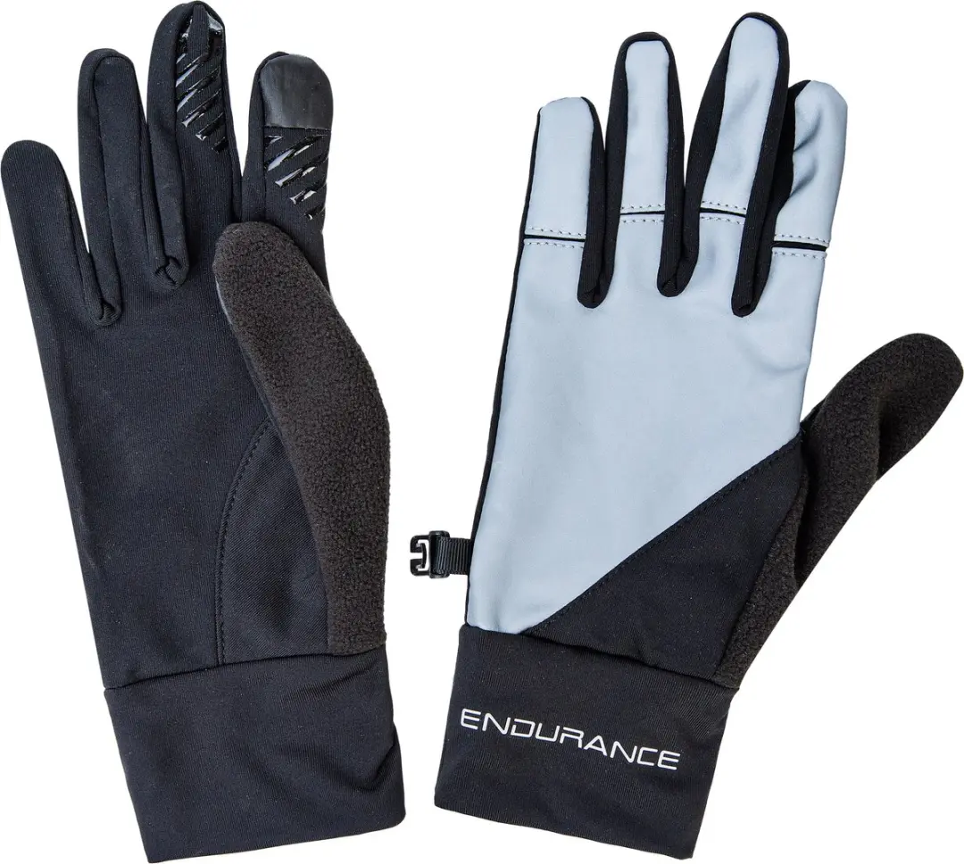 ENDURANCE Hardloop Handschoenen - L - Reflecterend Zwart
