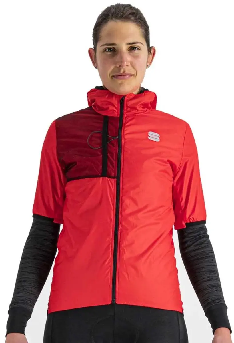 Sportful Supergiara W Puffy Kortmouwjas Rood 2XL Vrouw