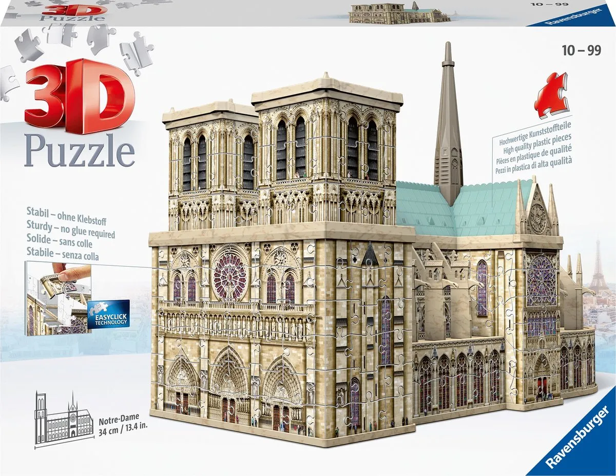 Ravensburger Notre Dame Parijs 3D Puzzel - 216 Stuks