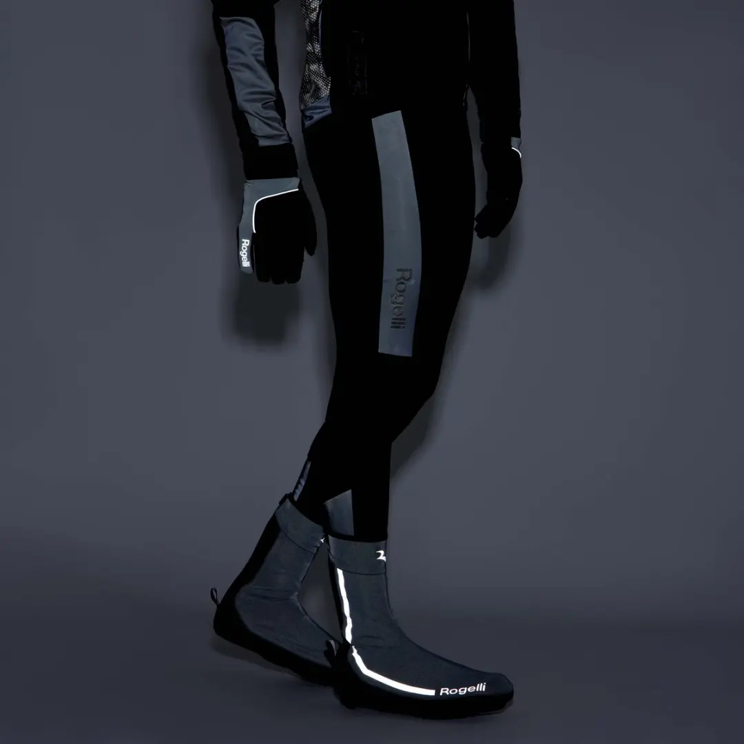 Rogelli Essential HI VIS Overschoenen Wielrennen - Zwart