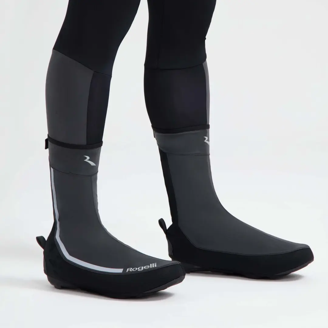 Rogelli Essential HI VIS Overschoenen Wielrennen - Zwart