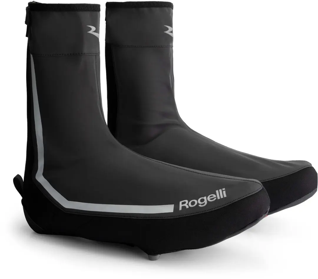 Rogelli Essential HI VIS Overschoenen Wielrennen - Zwart
