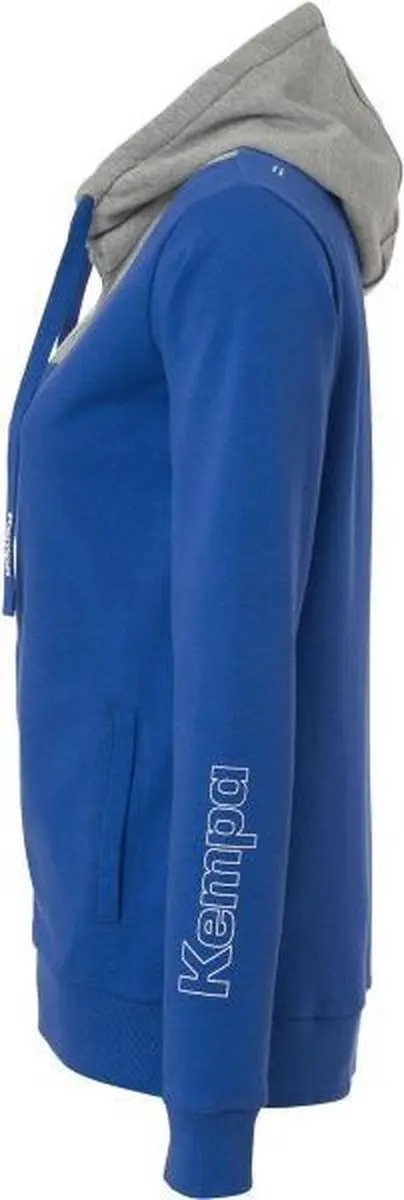 Kempa Core 2.0 Hood Jacket Dames - XS - Royal Blauw/Grijs Melange