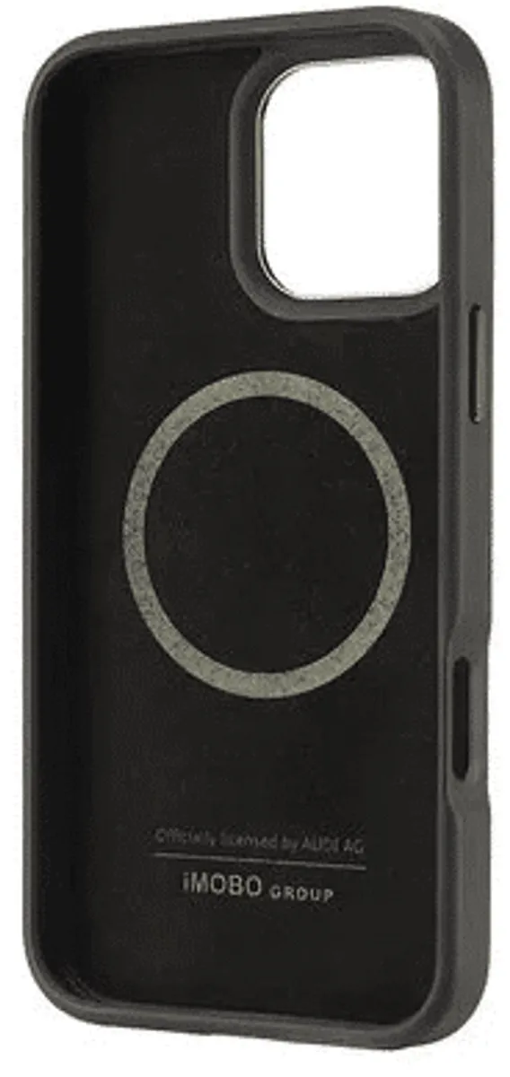 Audi Backcover iPhone 16 Pro Max - Synthetic Leer - Zwart
