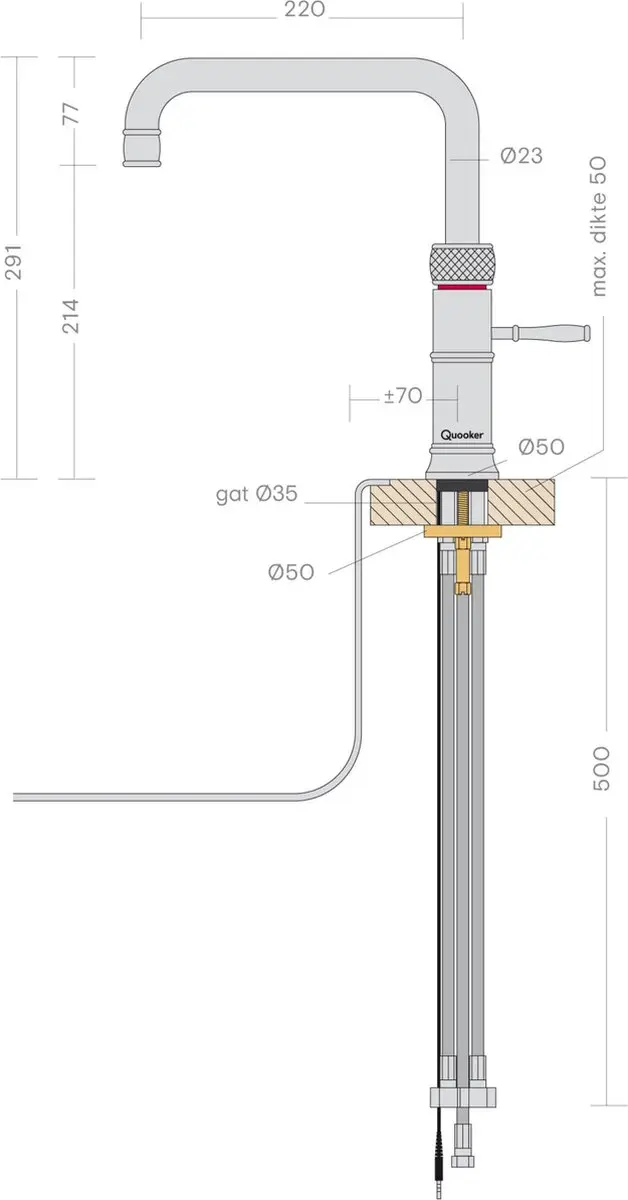Quooker Nordic Square RVS Losse Kraan 8720823100948 - afbeelding 2 van 3