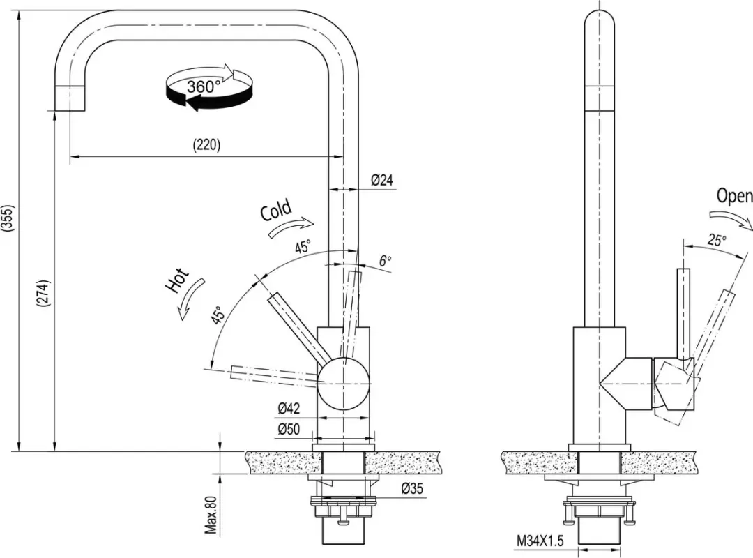 Inventum IMK501ZWA Mengkraan - Zwart - afbeelding 2 van 4