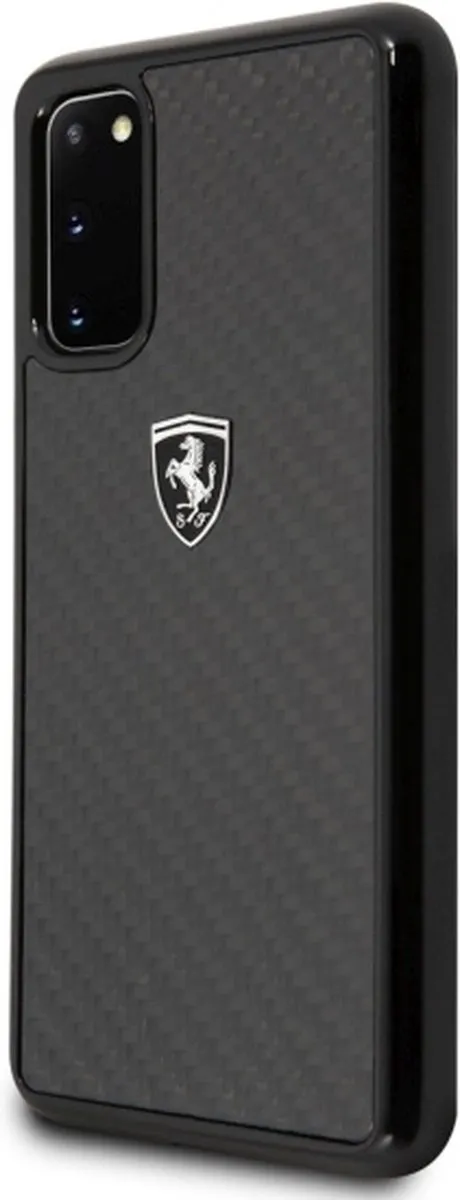 Ferrari SF Carbon Back Case Samsung Galaxy S20 - Zwart
