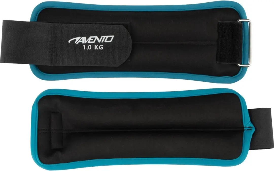 Avento Pols/Enkel Gewicht 2x1kg - Zwart/Blauw