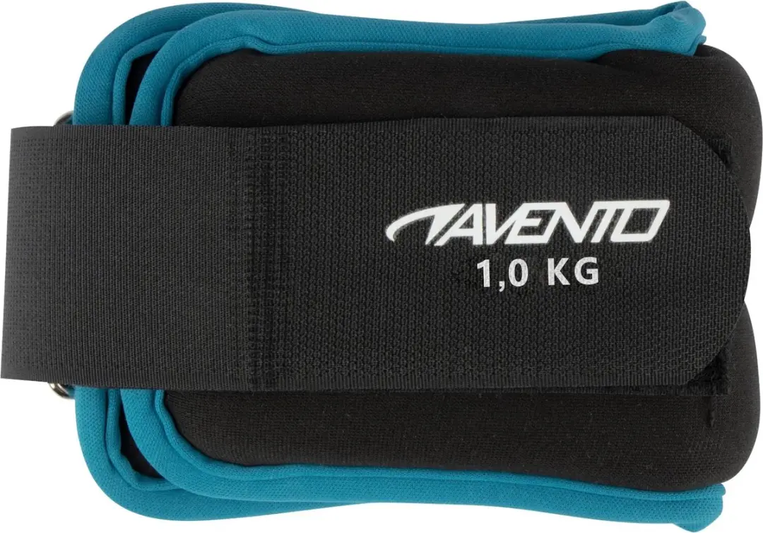 Avento Pols/Enkel Gewicht 2x1kg - Zwart/Blauw