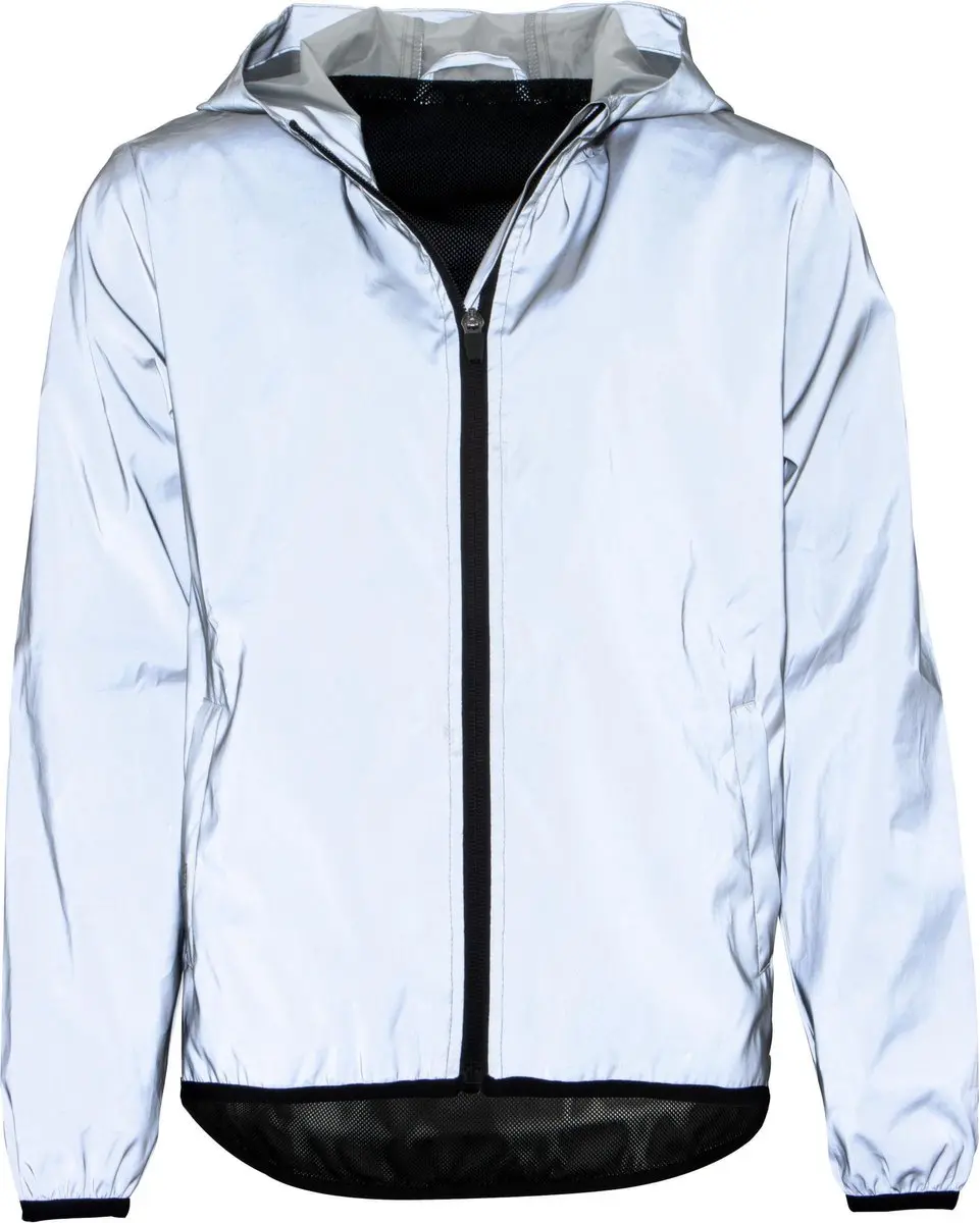 Avento Full Reflective Jas Junior 140 - Zilver