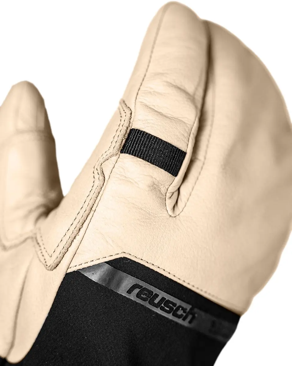 Reusch Duality R-WOOL Lobster 3-Finger Handschoenen - Beige/Zwart - afbeelding 2 van 6