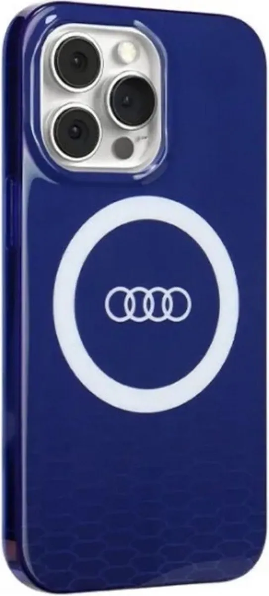Audi IML Big Logo Hoesje - Blauw - MagSafe - iPhone 13 Pro Max
