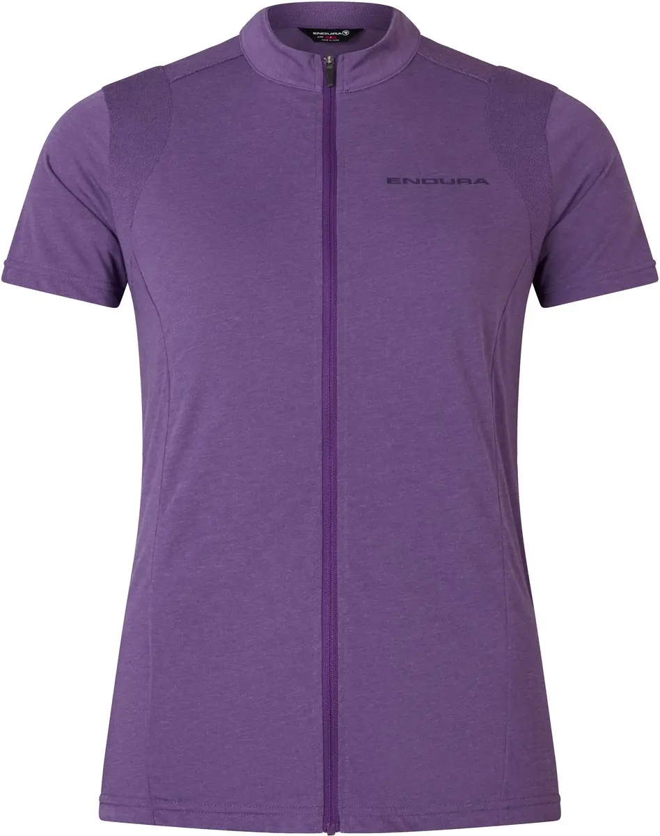 Endura Women's Loop S/S Zipped Jersey Heather