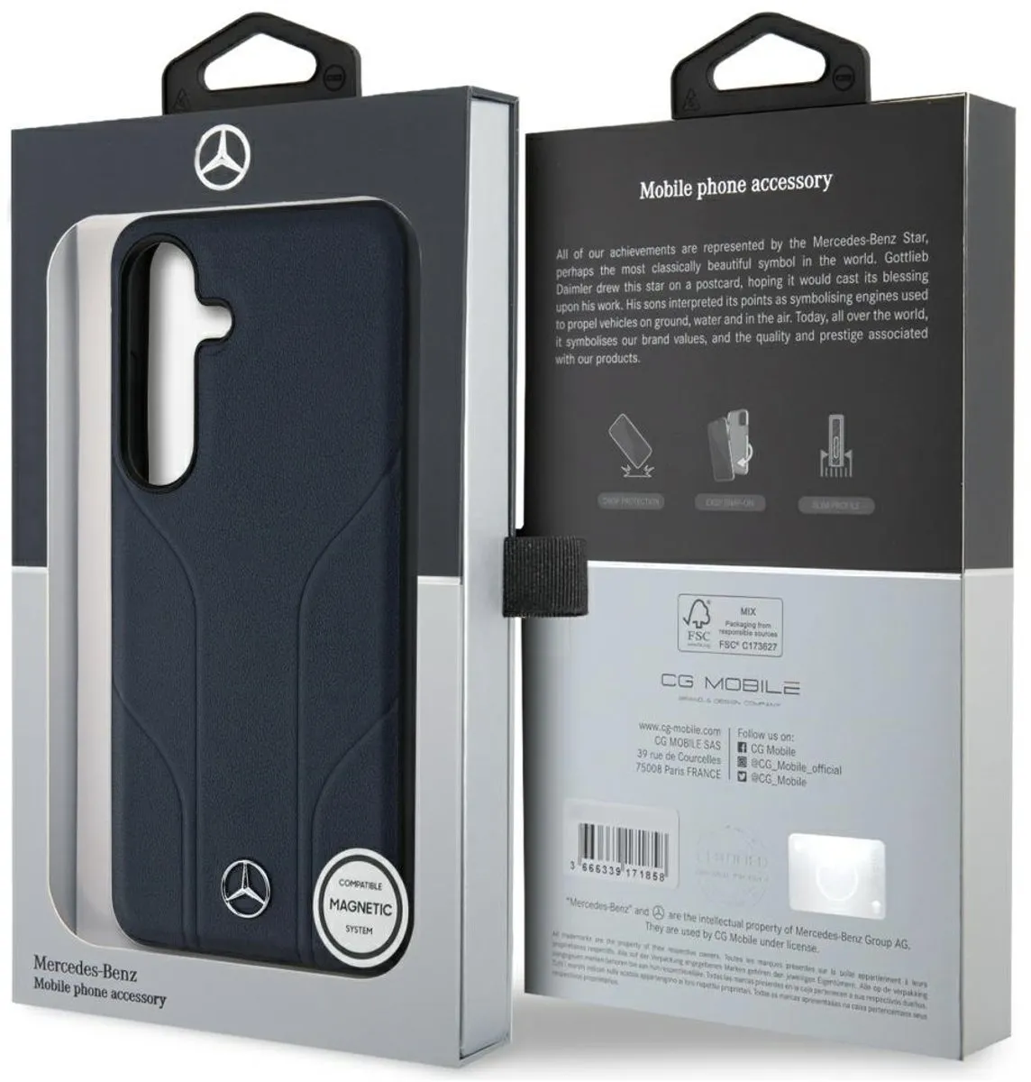 Mercedes Lederen Hoesje S25 Magsafe - Transparent