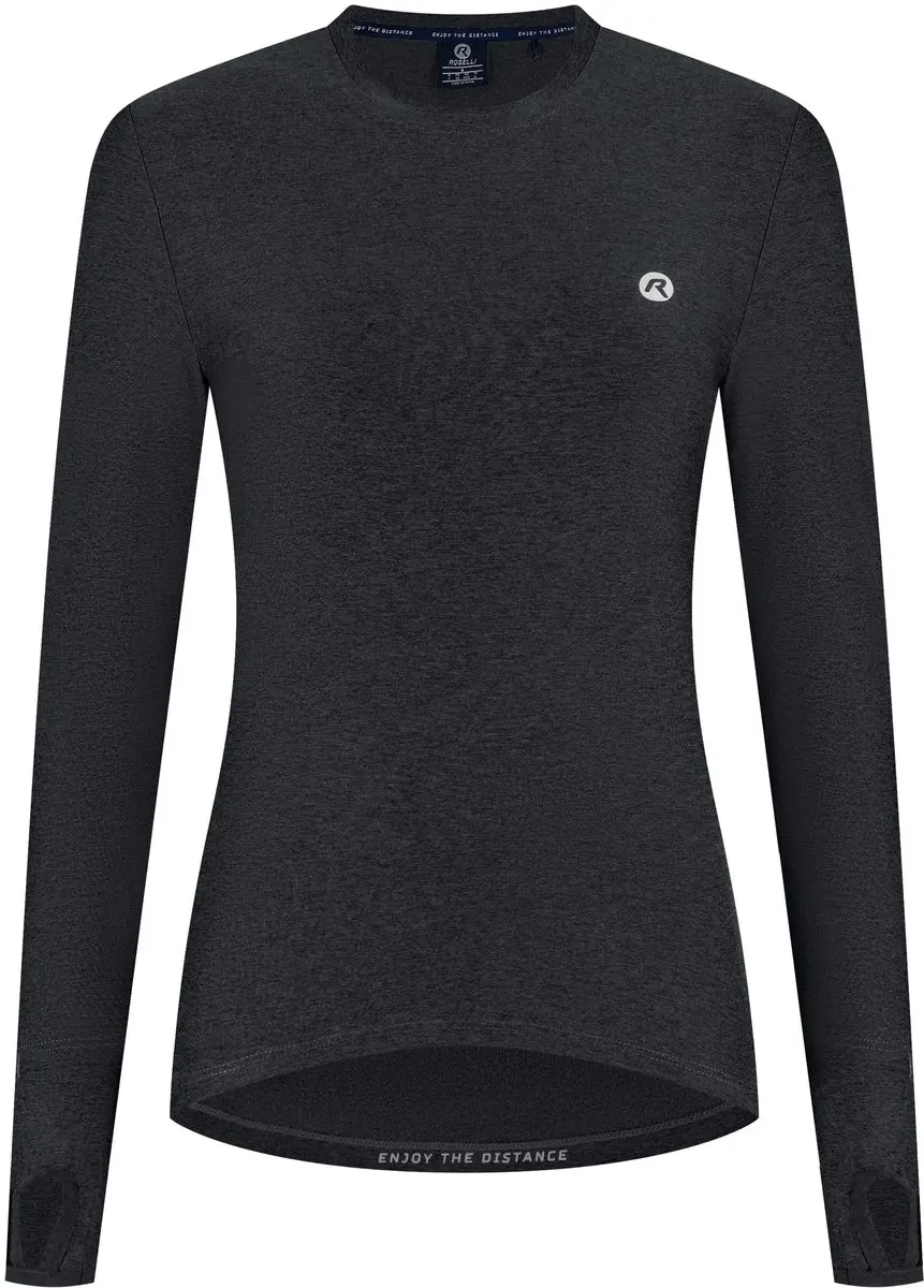 Rogelli Essential Dames Hardloopshirt Lange Mouw L - Zwart - afbeelding 2 van 6