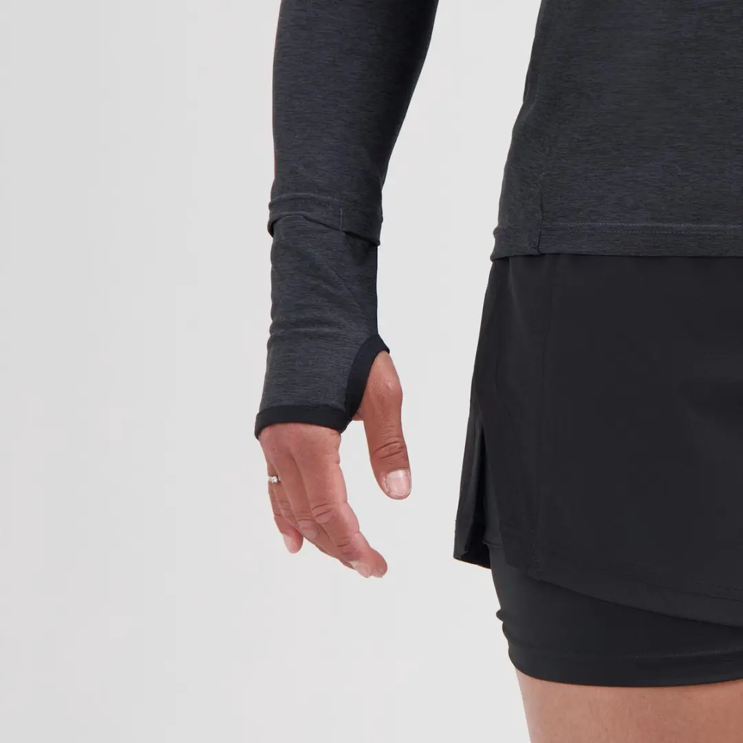 Rogelli Essential Dames Hardloopshirt Lange Mouw L - Zwart - afbeelding 3 van 6