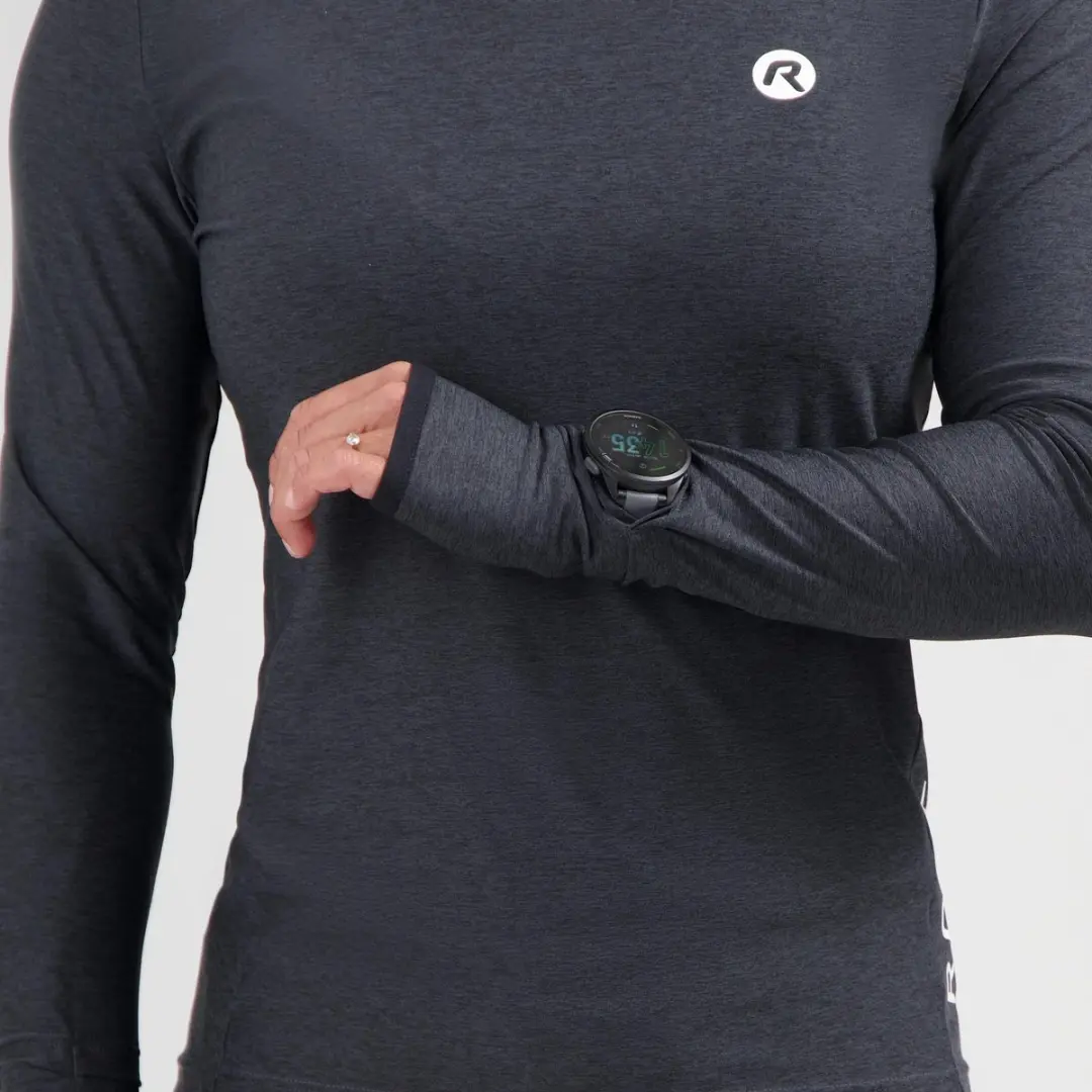 Rogelli Essential Dames Hardloopshirt Lange Mouw L - Zwart - afbeelding 5 van 6