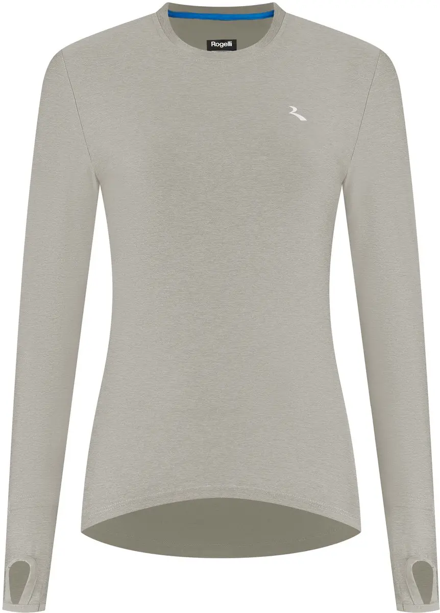 Rogelli Essential Dames Hardloopshirt Lange Mouw S - Zand - afbeelding 2 van 6