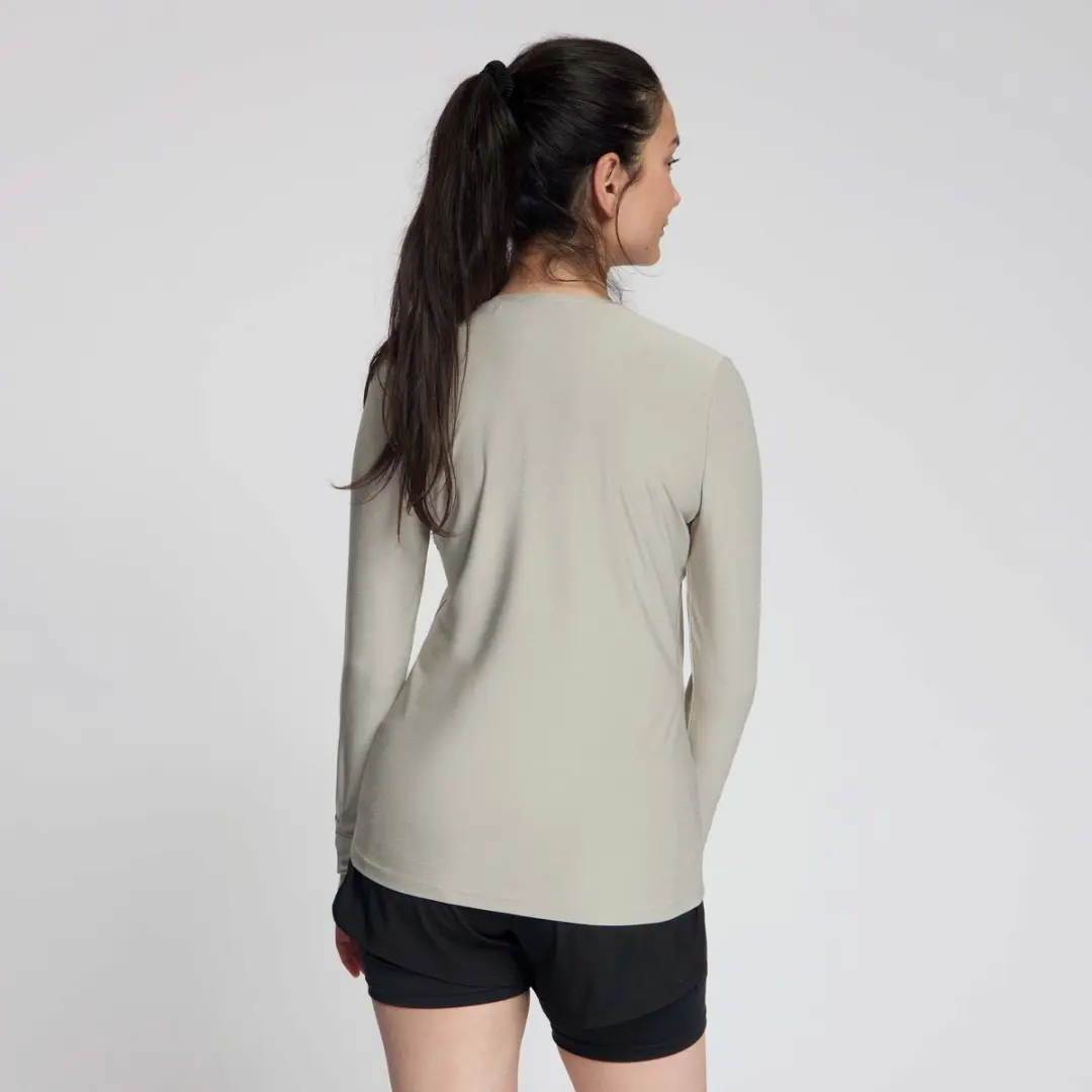 Rogelli Essential Dames Hardloopshirt Lange Mouw S - Zand - afbeelding 4 van 6