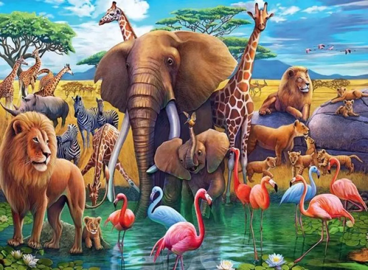 Ravensburger Op safari! Legpuzzel 200 Stuks - Multicolor