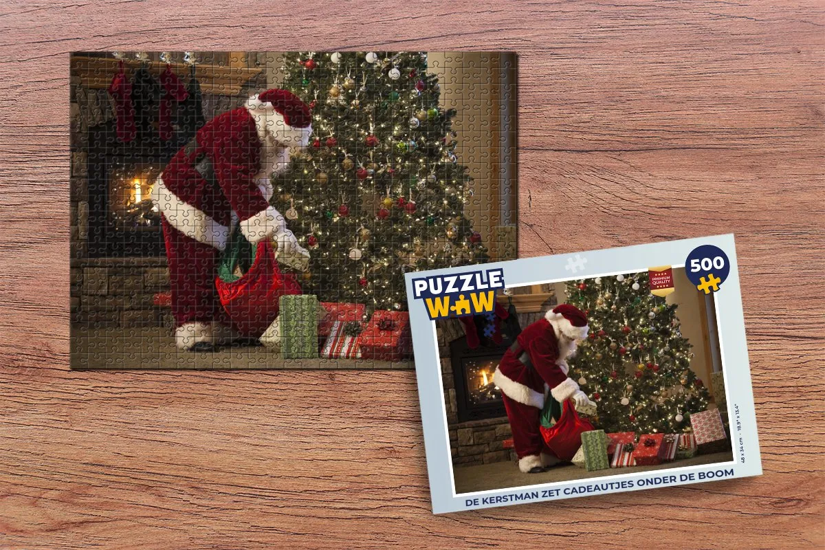 PuzzleWow Kerstcadeau Legpuzzel 500 Stuks - Multicolor