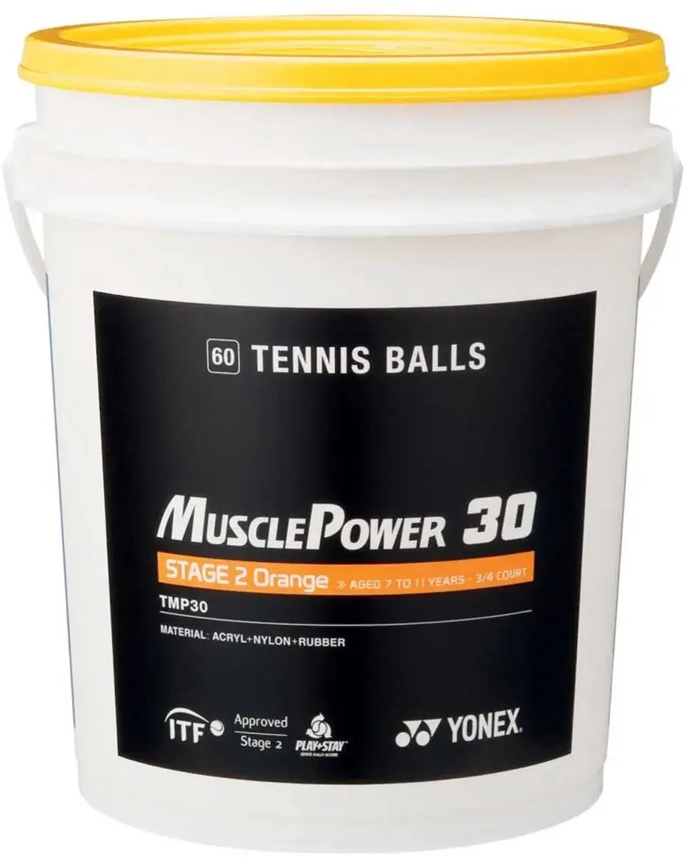 Yonex Stage 2 Tennisballen - 60 Ballen - Oranje Emmer - afbeelding 3 van 4