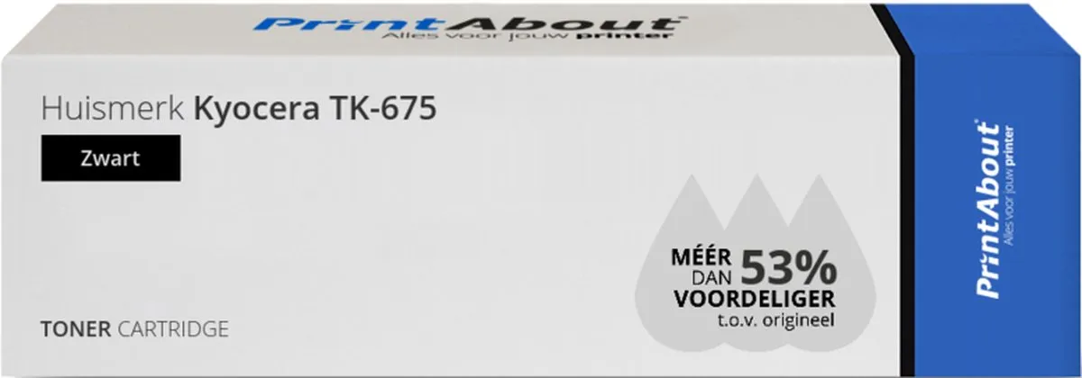 PrintAbout Huismerk Toner Zwart TK-675-PA - 22.000 pagina's