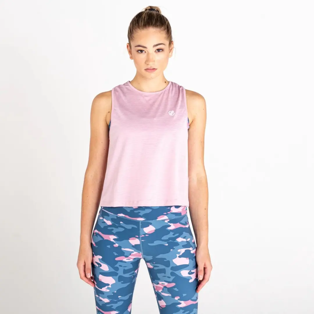 Dare2b Dames Meditate Crop Top Powder Pink Maat 44