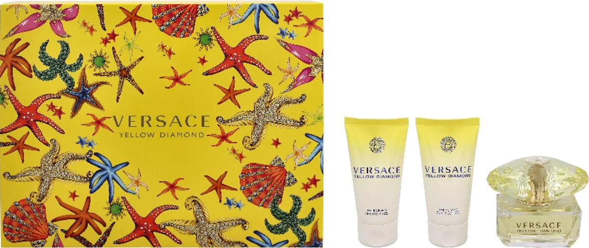 Versace Yellow Diamond Giftset - 50ml Eau de Toilette/Showergel/Bodylotion