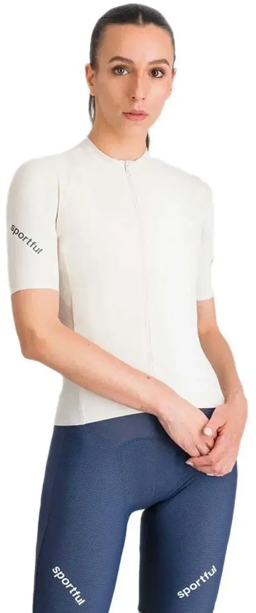 Sportful Hyperepic Korte Mouw Wielertrui Beige L Vrouw
