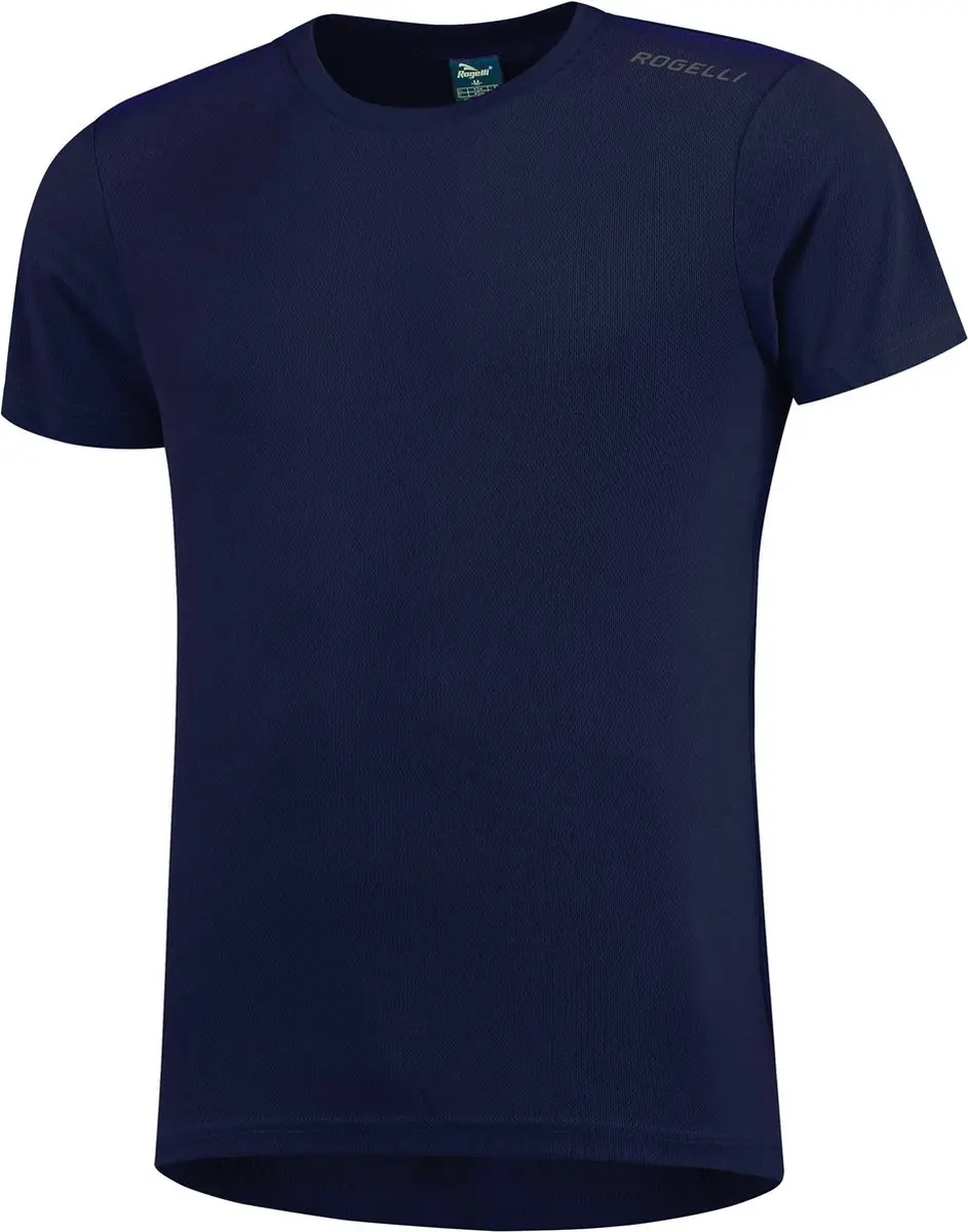 Rogelli Heren Hardloopshirt Korte mouw XXL - Marineblauw - afbeelding 2 van 6