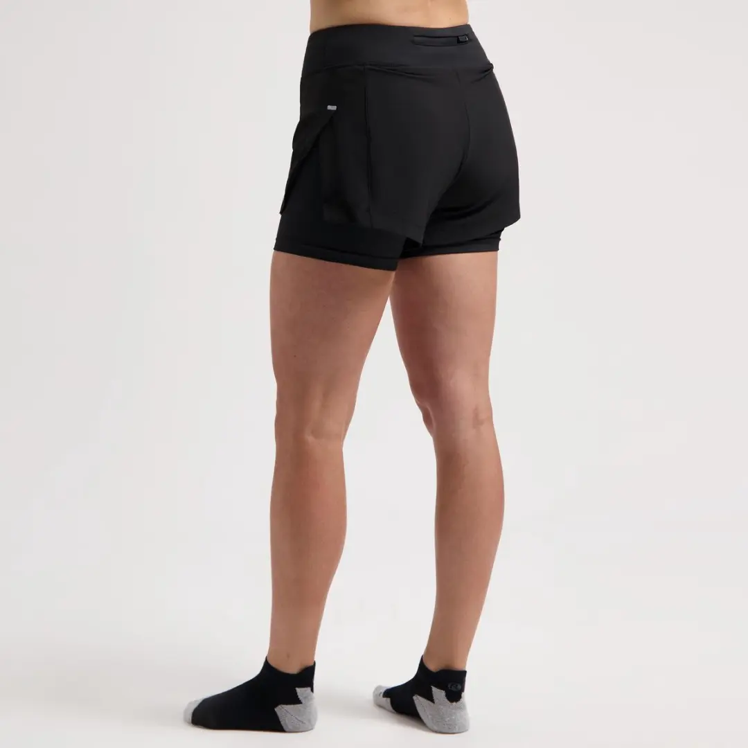 Rogelli Essential Dames Hardloopshort 2-in-1 - XS - Zwart - afbeelding 5 van 6