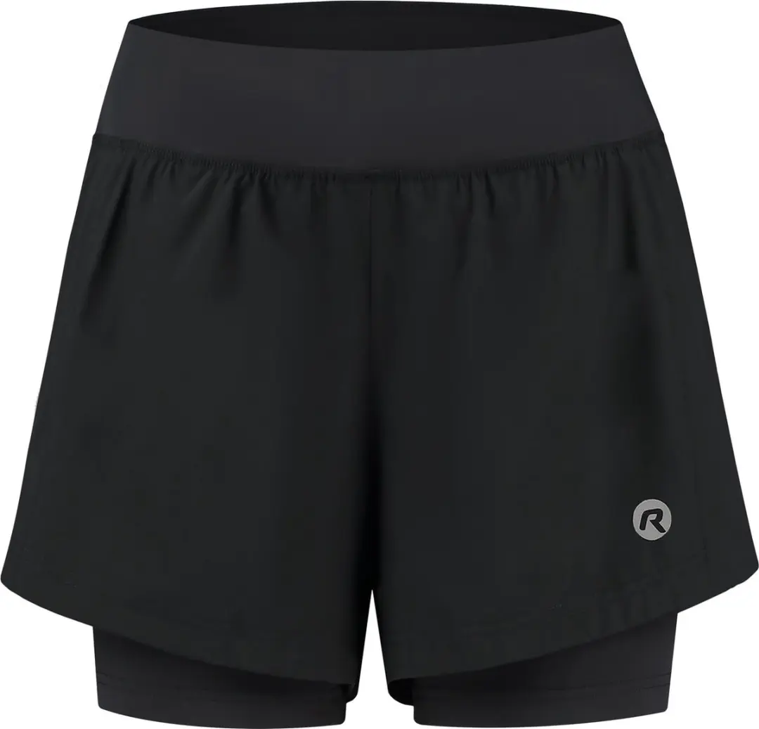 Rogelli Essential Dames Hardloopshort 2-in-1 - XS - Zwart - afbeelding 2 van 6